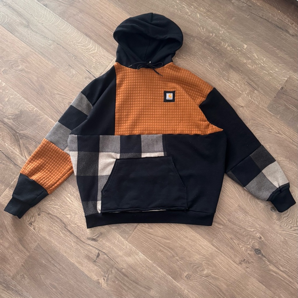 Carhartt one of a kind custom Patchwork Hoodie